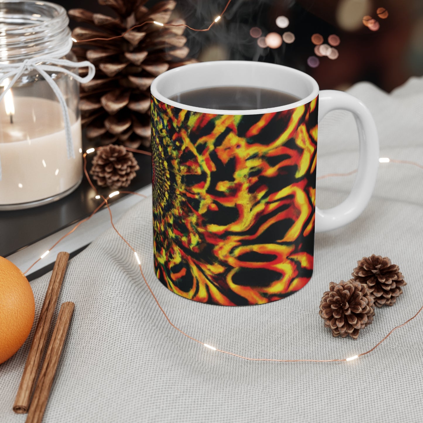 Kaffee King - Psychedelic Coffee Cup Mug 11 Ounce