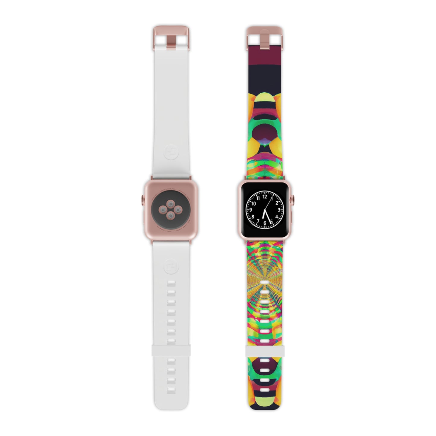 Gustave Pilloue - Trippy Hippy Boho Psychedelic Apple Wrist Watch Band