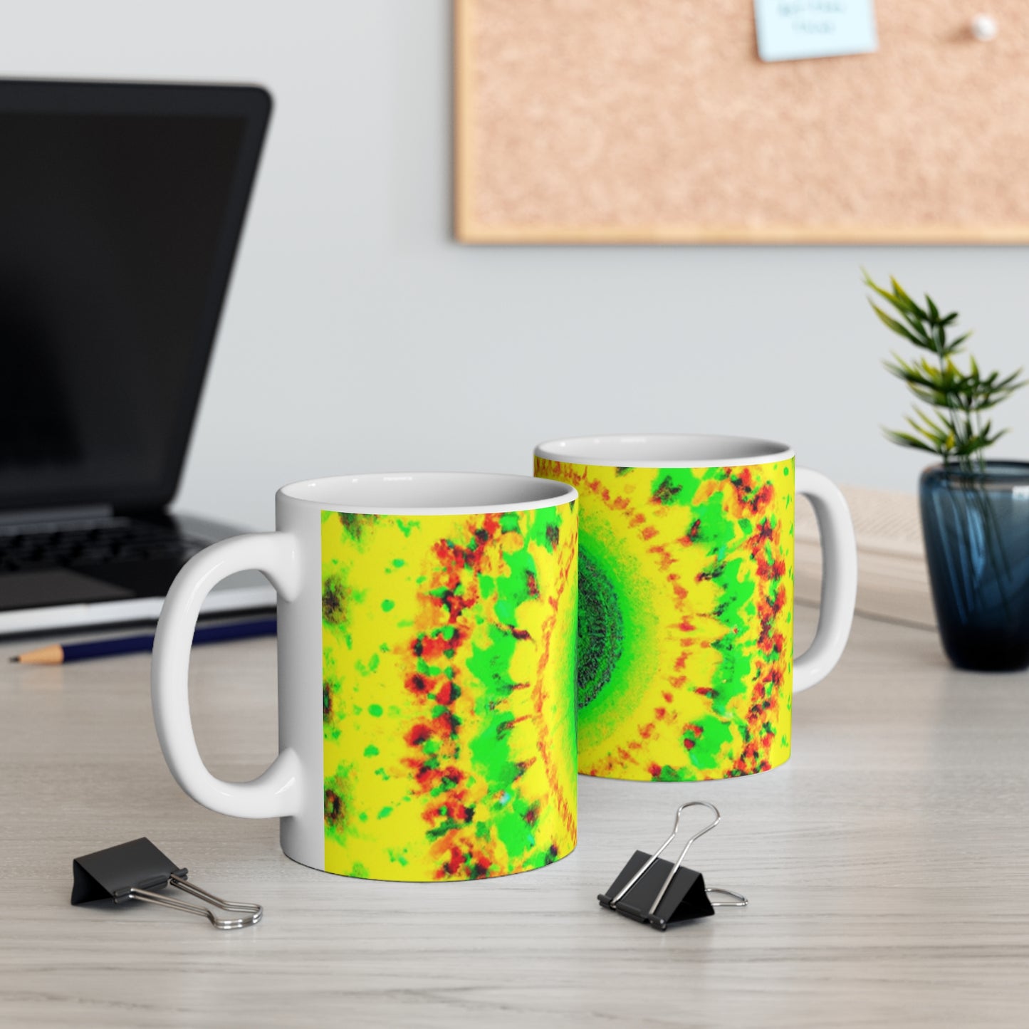 Perky Pete's Premium Java - Psychedelic Coffee Cup Mug 11 Ounce