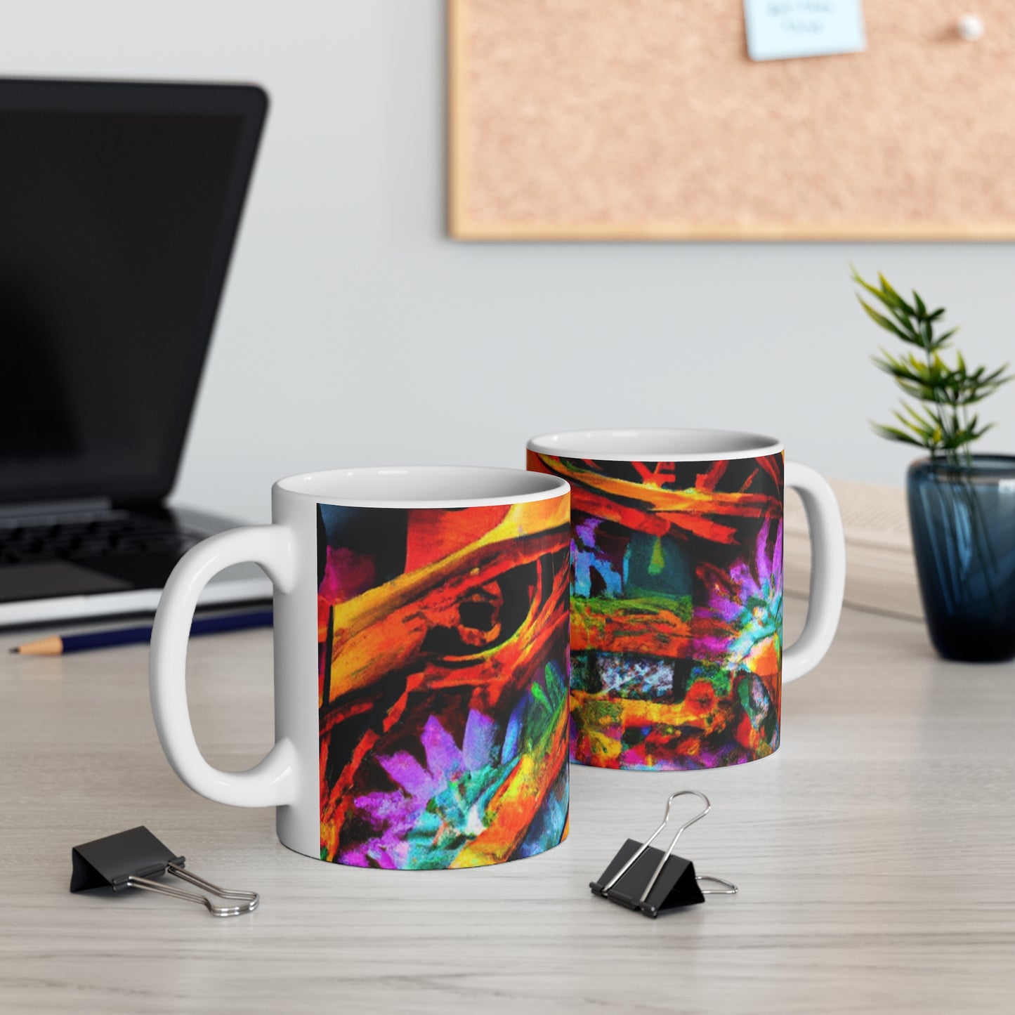 Harry's Hot Java Co. - Psychedelic Coffee Cup Mug 11 Ounce