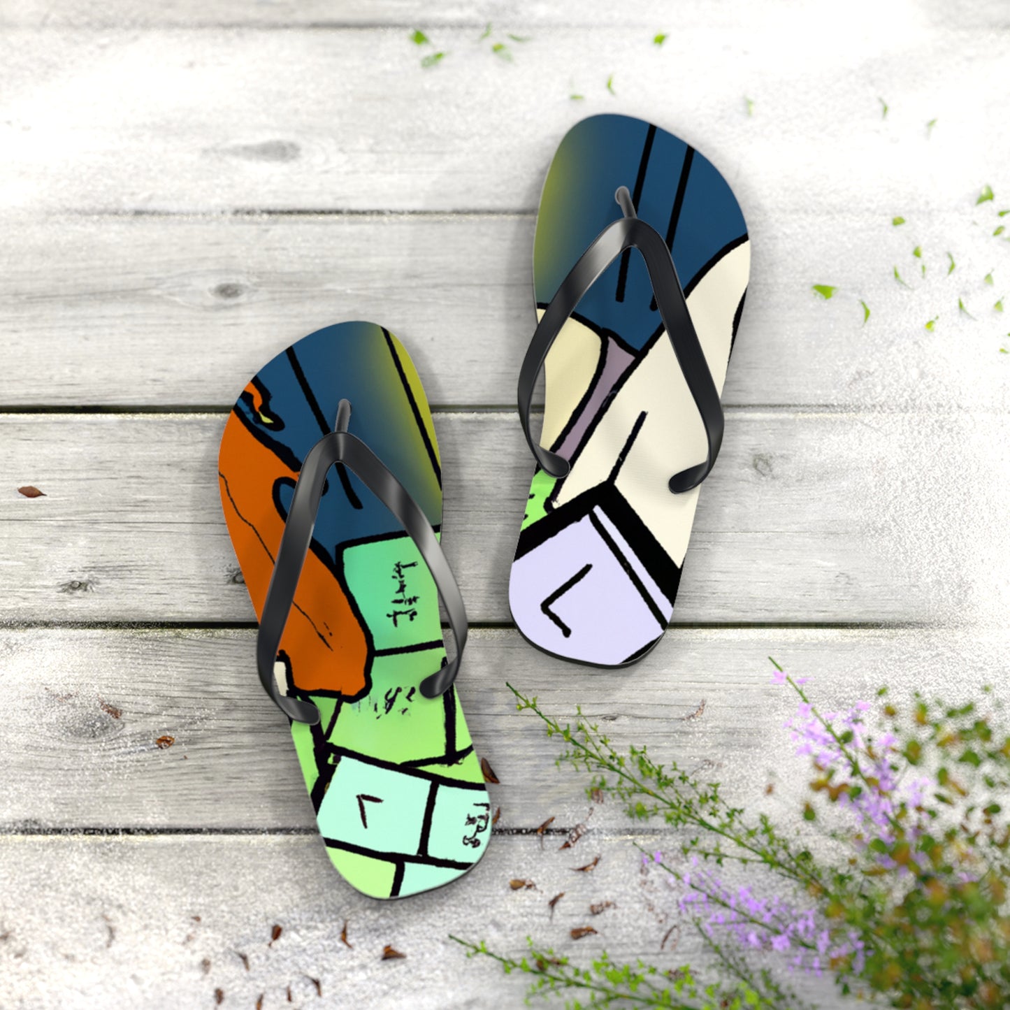 The Flaming Phoenix - Comics Collector Flip Flop Beach Sandals