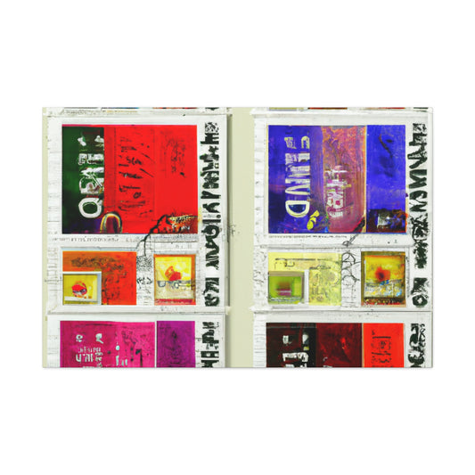 Global postage series "Traveling Through Time" - Postage Stamp Collector Canvas Wall Art