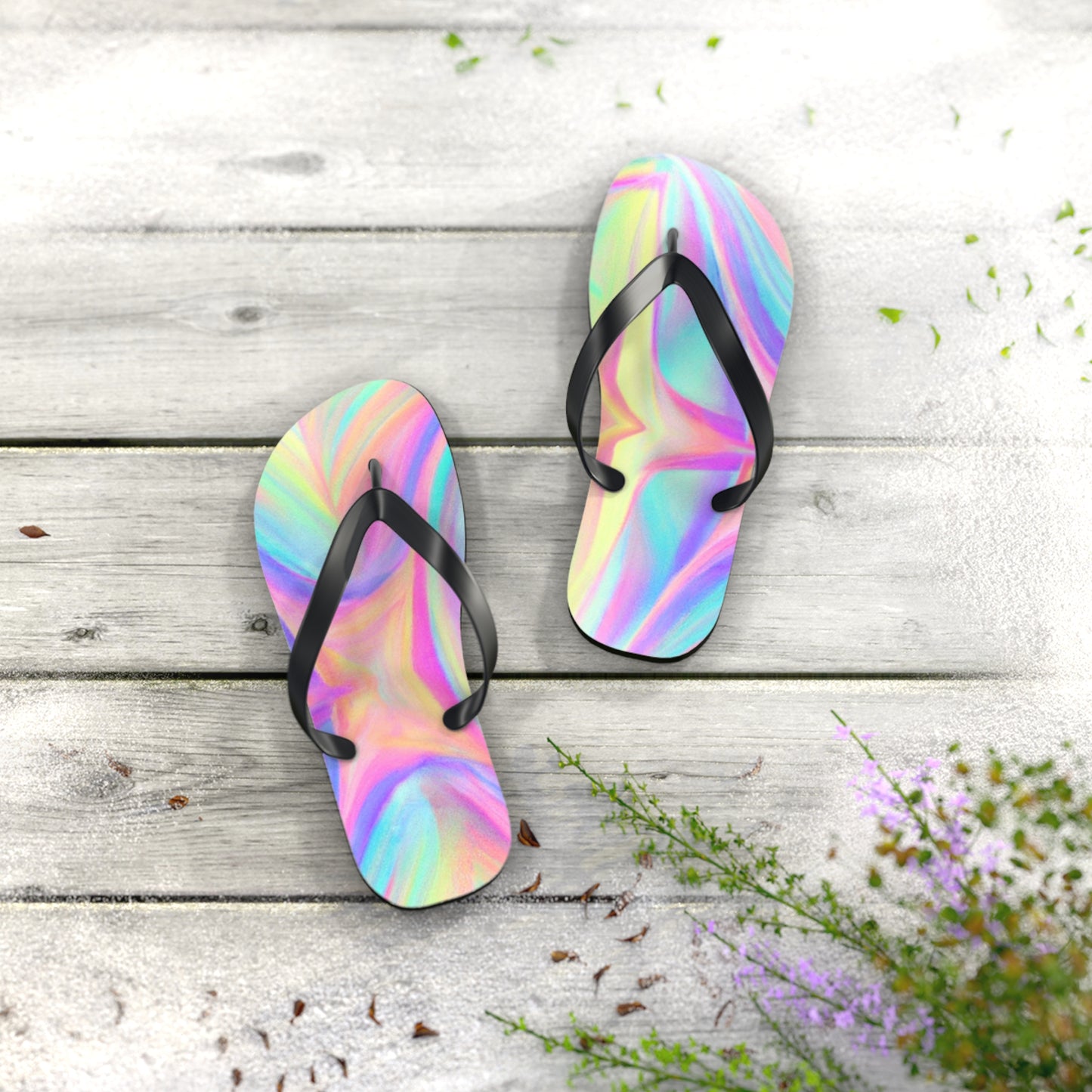 Lavinia Grieveson, Shoemistress - Psychedelic Trippy Flip Flop Beach Sandals