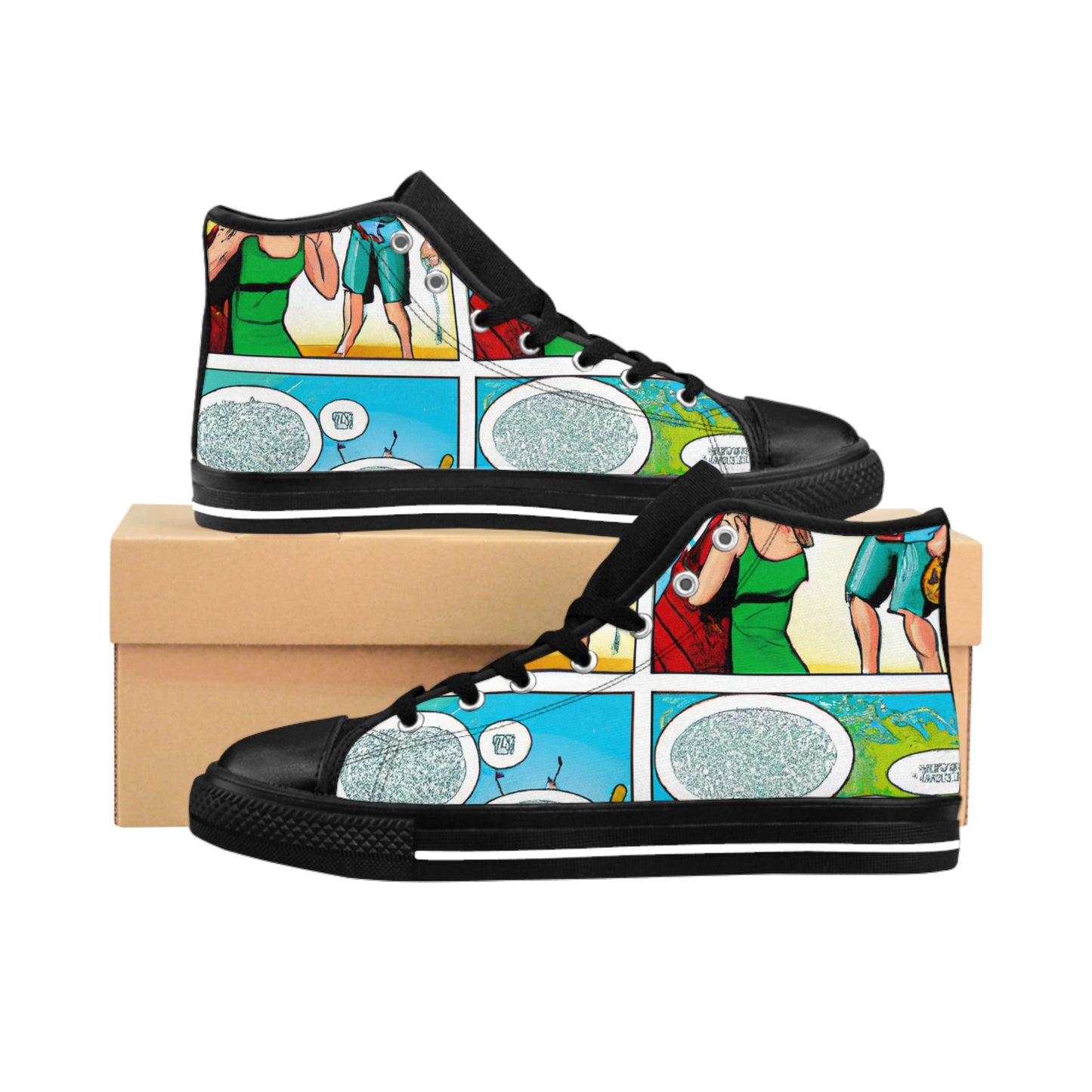 Sir Eliwynne, the Shoe Magnifico - Comic Book Hi Tops