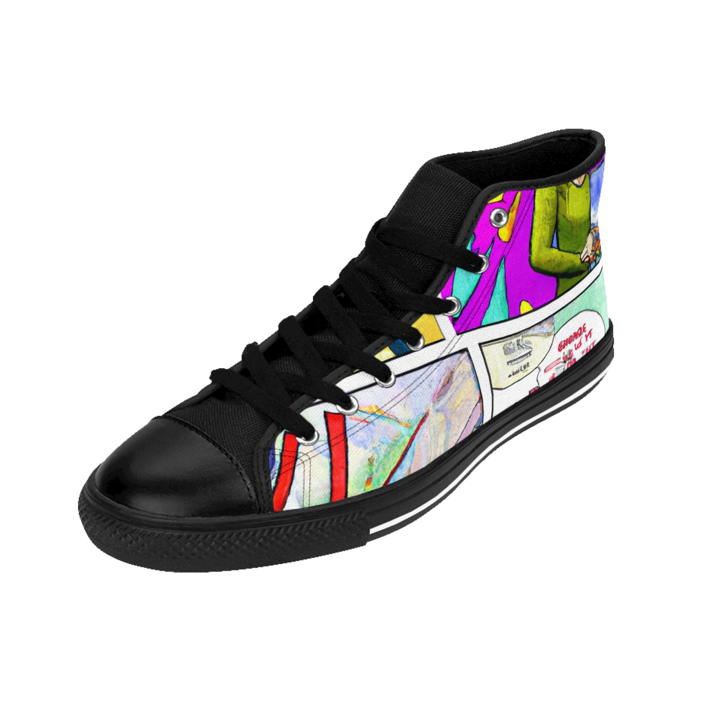 .

Grundas Humley, Shoemaker Extraordinaire - Comic Book Hi Tops