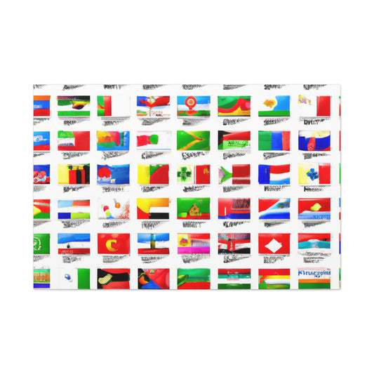 Gustavo de los Campos - Flags Of The World Canvas Wall Art