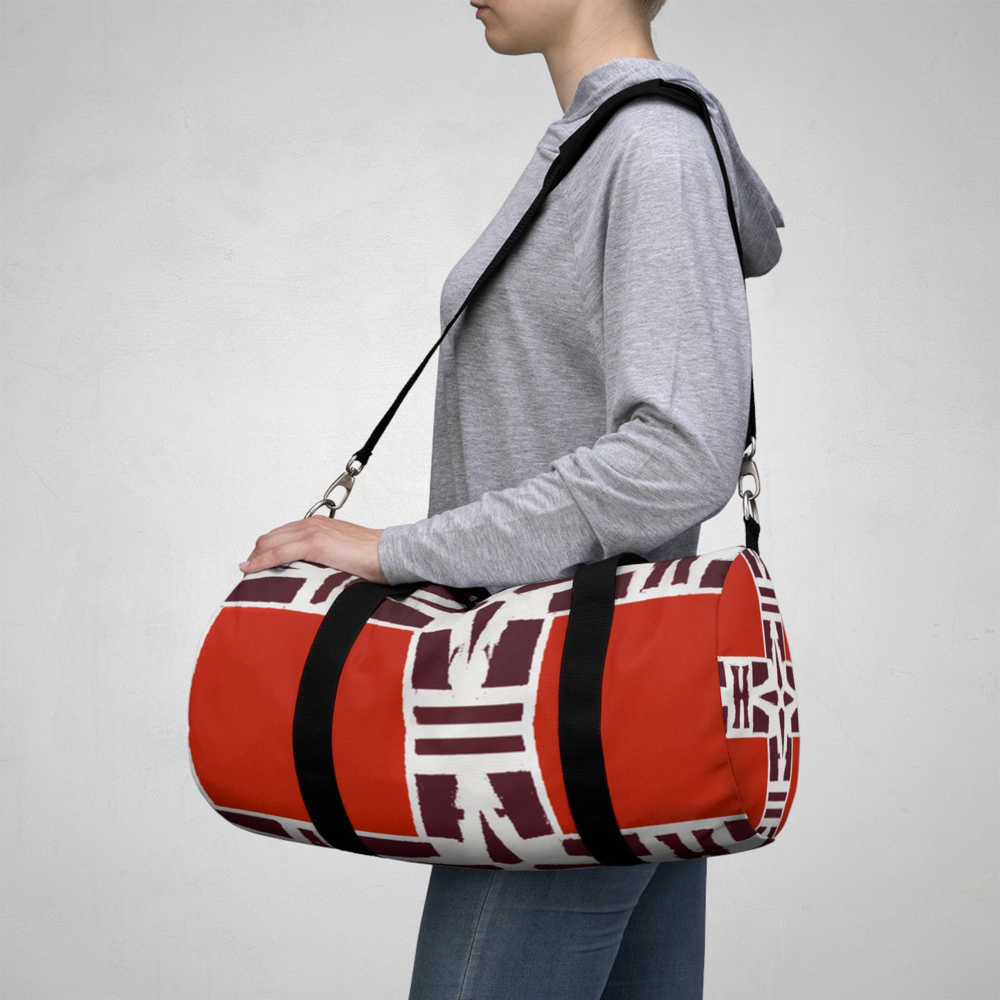 Emmett E. Edwards - Geometric Pattern Duffel Travel Gym Luggage Bag
