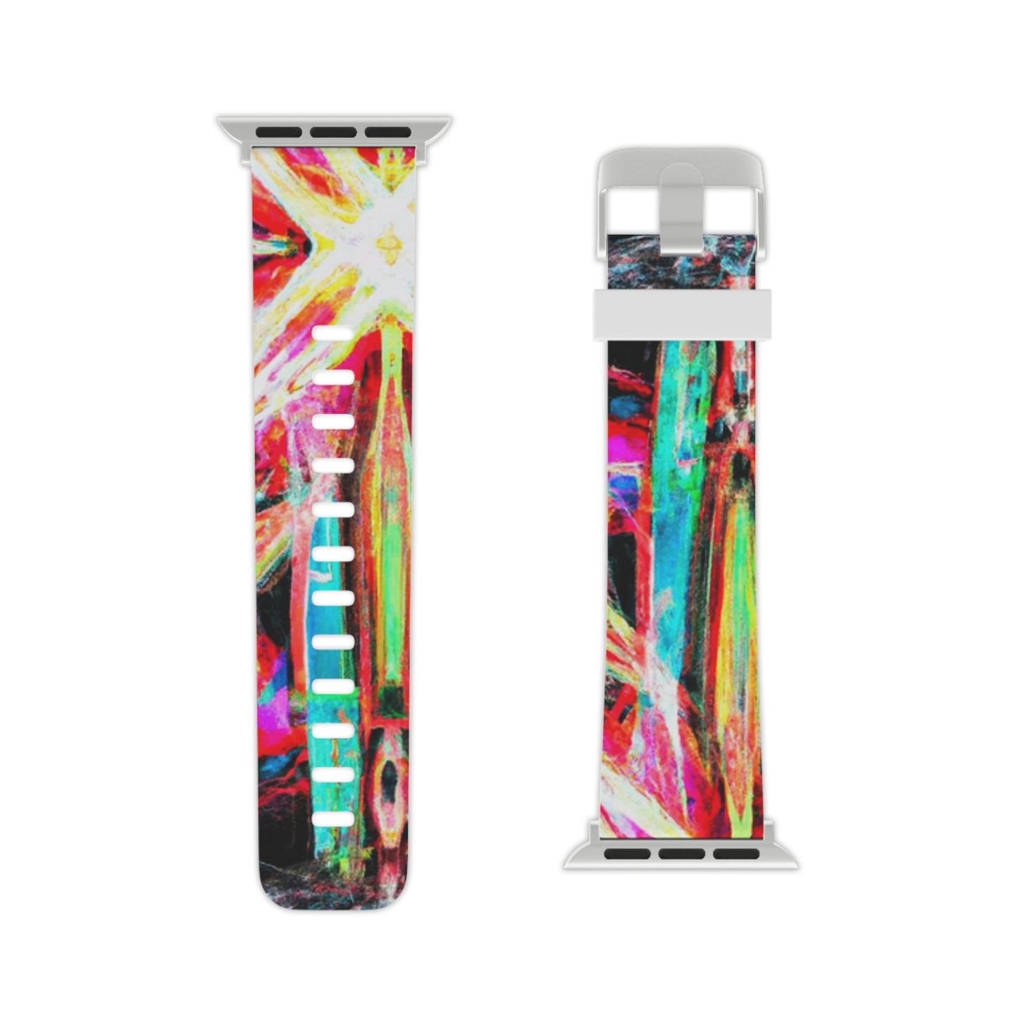 Herman Von Bezet - Trippy Hippy Boho Psychedelic Apple Wrist Watch Band