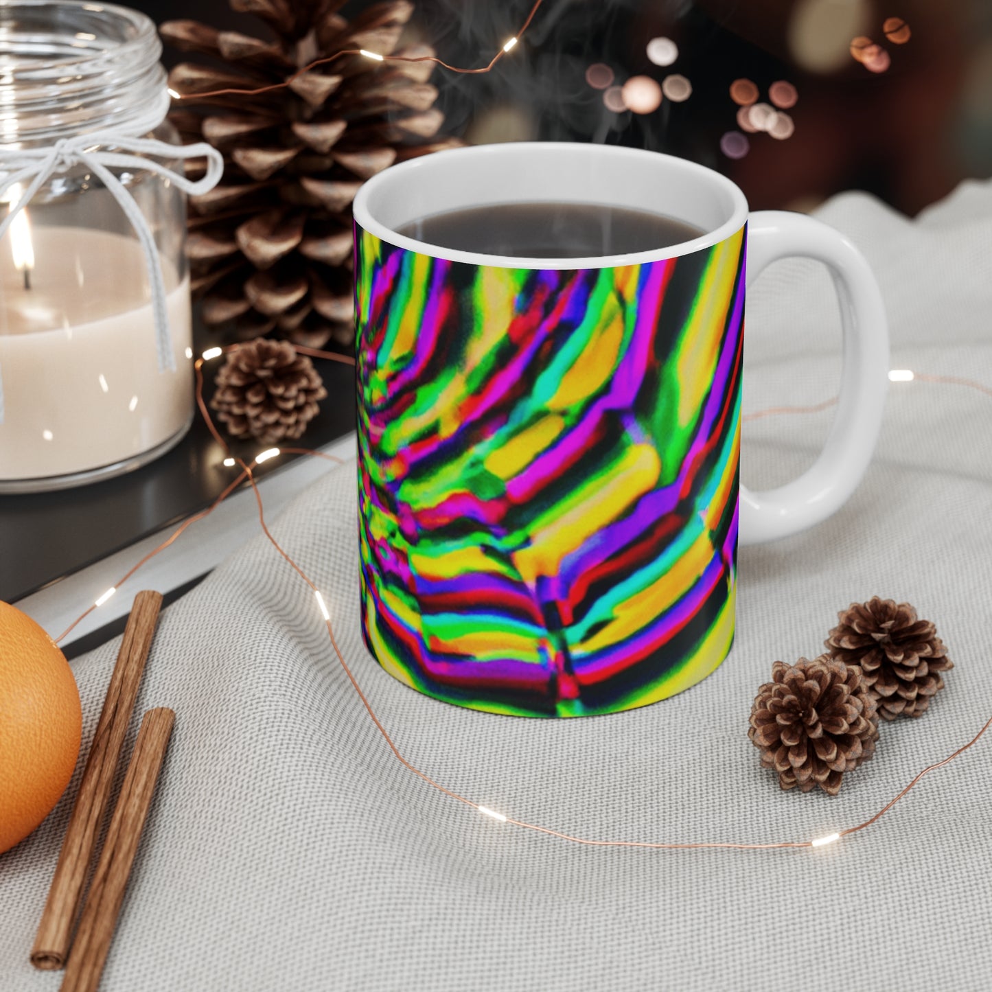 Milly's Mocha Brews - Psychedelic Coffee Cup Mug 11 Ounce