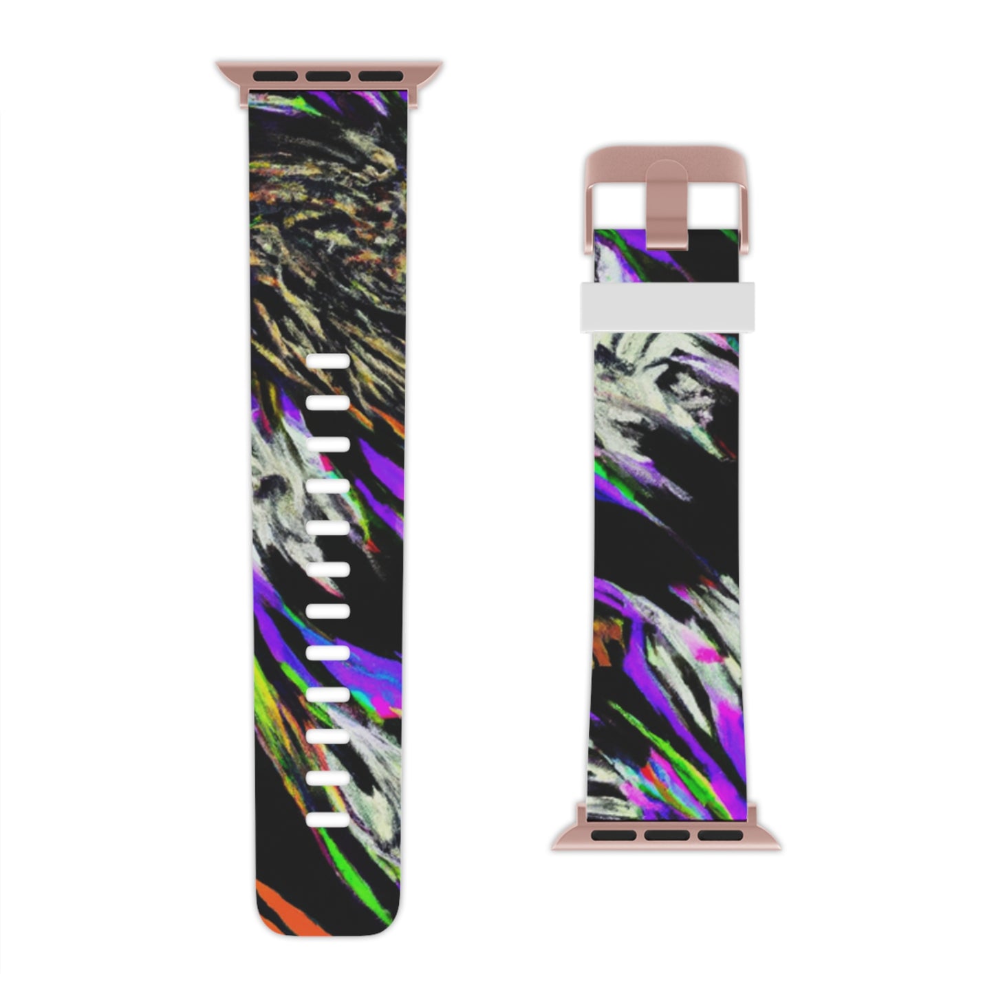 Edmond de La Marche - Trippy Hippy Boho Psychedelic Apple Wrist Watch Band