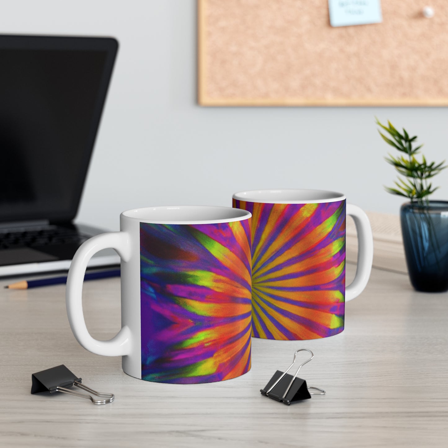 Millie Jean's Retro Roasters - Psychedelic Coffee Cup Mug 11 Ounce