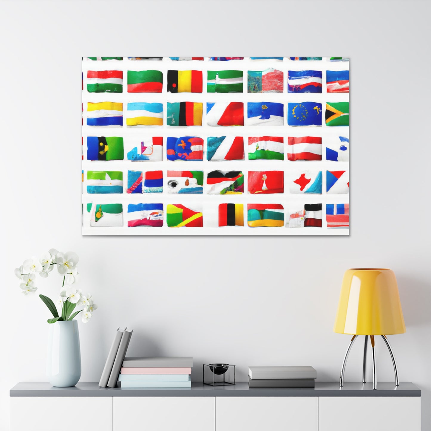 Emma Curttiss, Flag Designer - Flags Of The World Canvas Wall Art