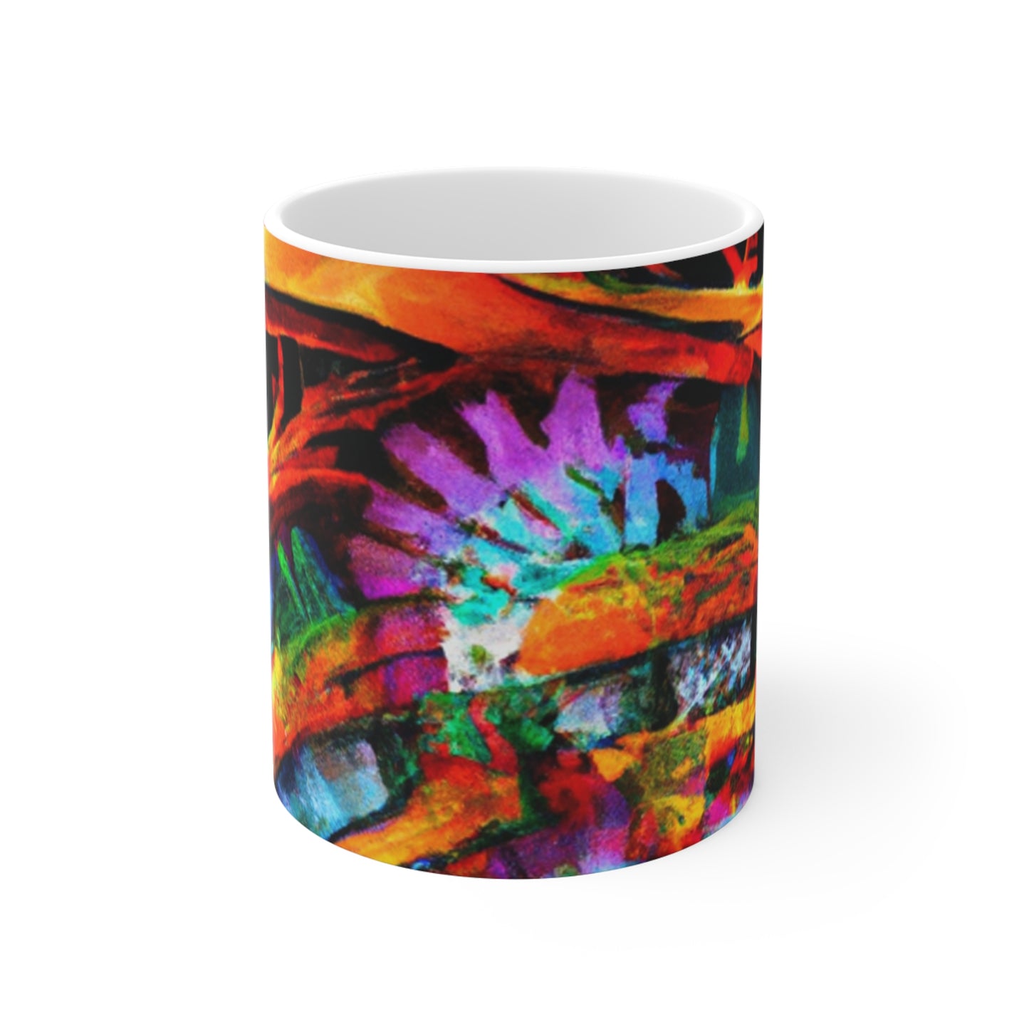 Harry's Hot Java Co. - Psychedelic Coffee Cup Mug 11 Ounce