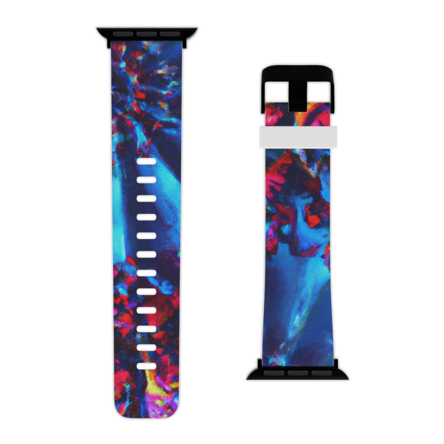 Hermann Schwarzmueller - Trippy Hippy Boho Psychedelic Apple Wrist Watch Band