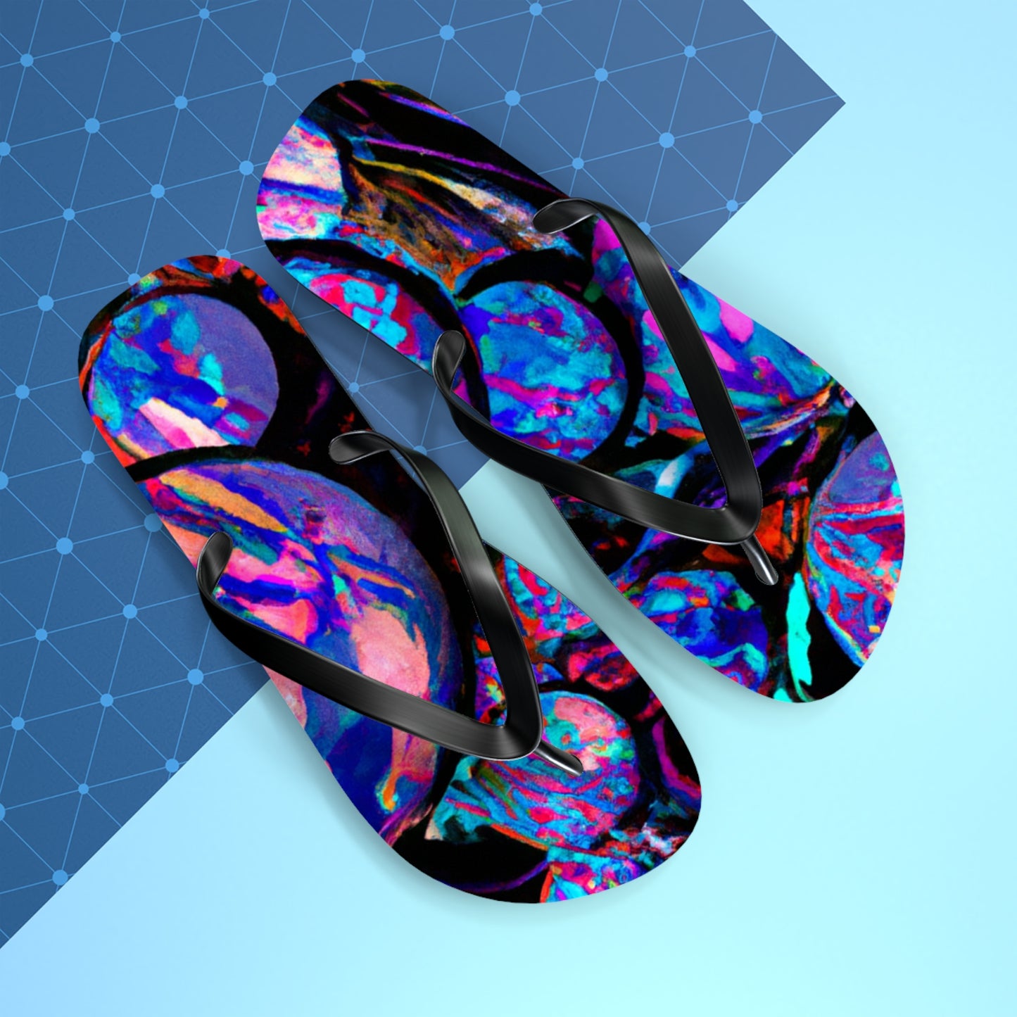 Caroline Craddock - Psychedelic Trippy Flip Flop Beach Sandals