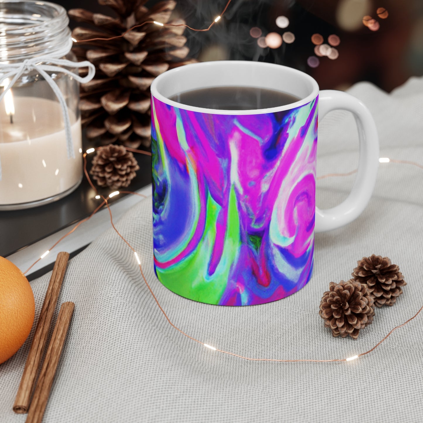 Sunnyside Brand Coffee - Psychedelic Coffee Cup Mug 11 Ounce