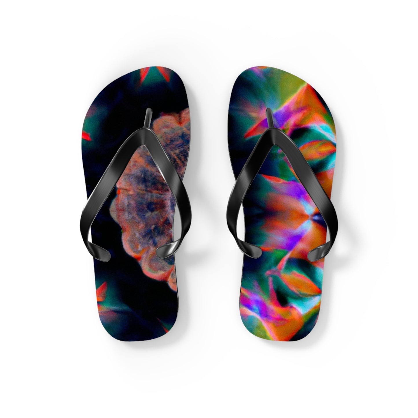 Edwina Applegate Bootmakers - Psychedelic Trippy Flip Flop Beach Sandals