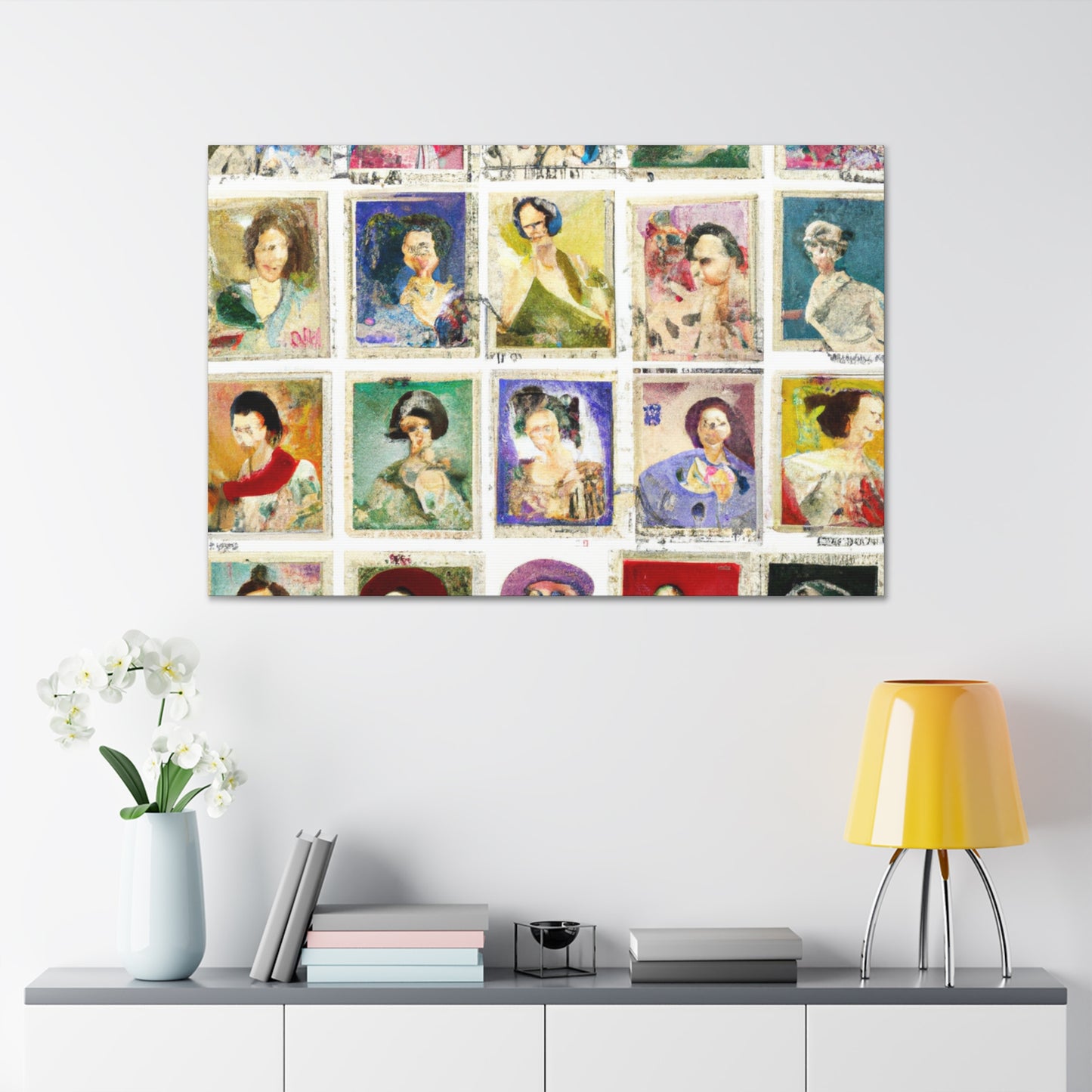 Global Forever Stamps - Postage Stamp Collector Canvas Wall Art