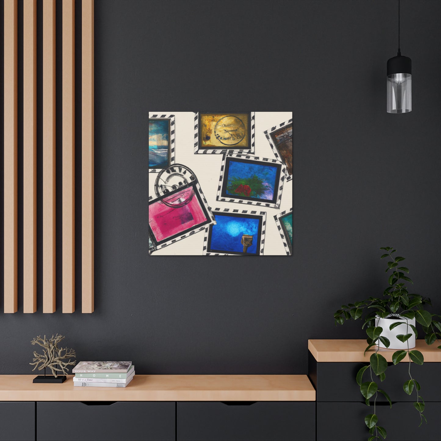 Global Glories postage stamps - Postage Stamp Collector Canvas Wall Art