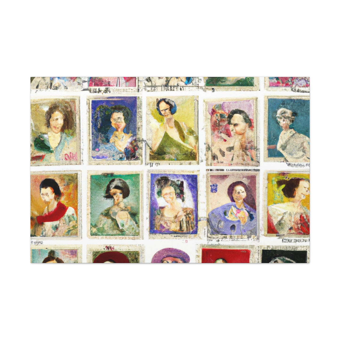 Global Forever Stamps - Postage Stamp Collector Canvas Wall Art