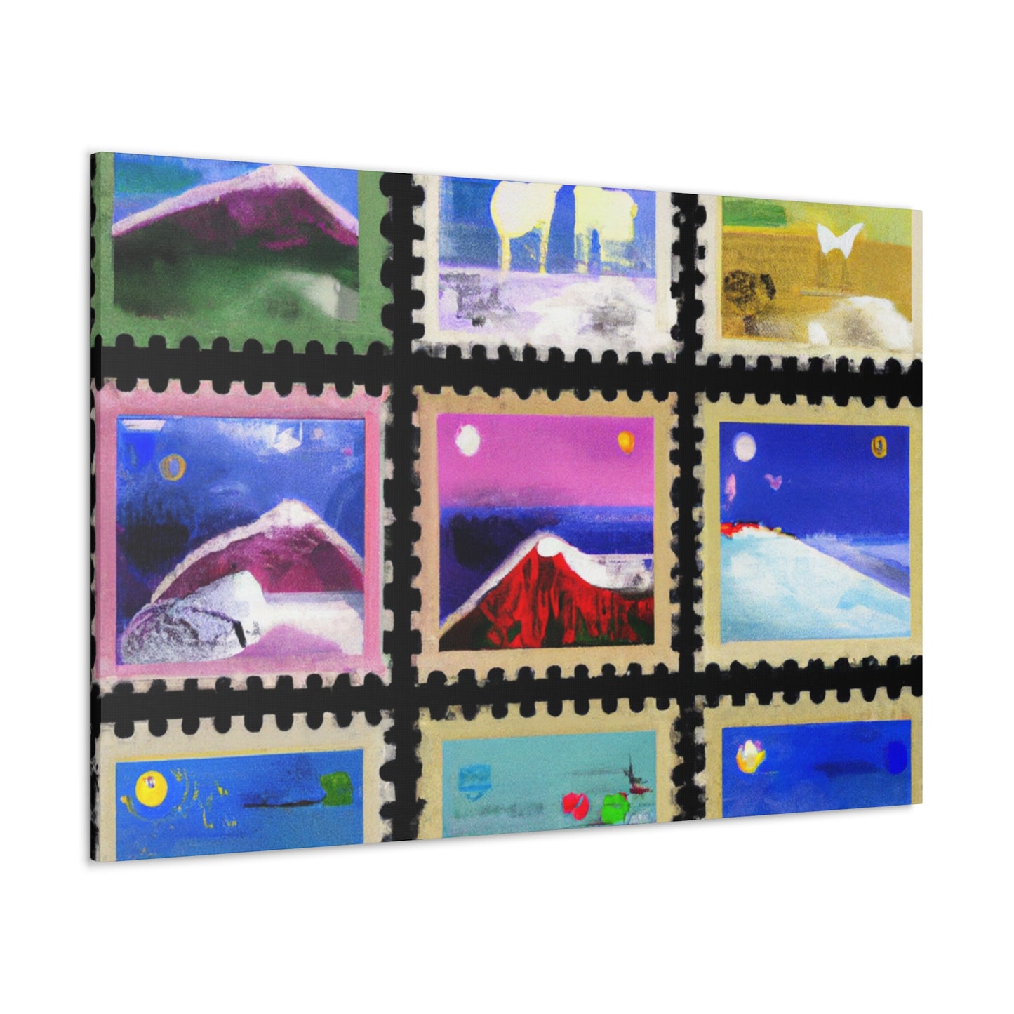 Global Postage Stamps - Postage Stamp Collector Canvas Wall Art