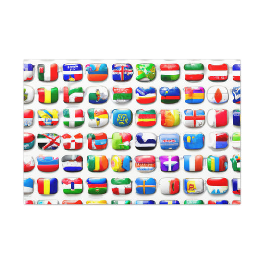 Emily Horton Flagmaker - Flags Of The World Canvas Wall Art