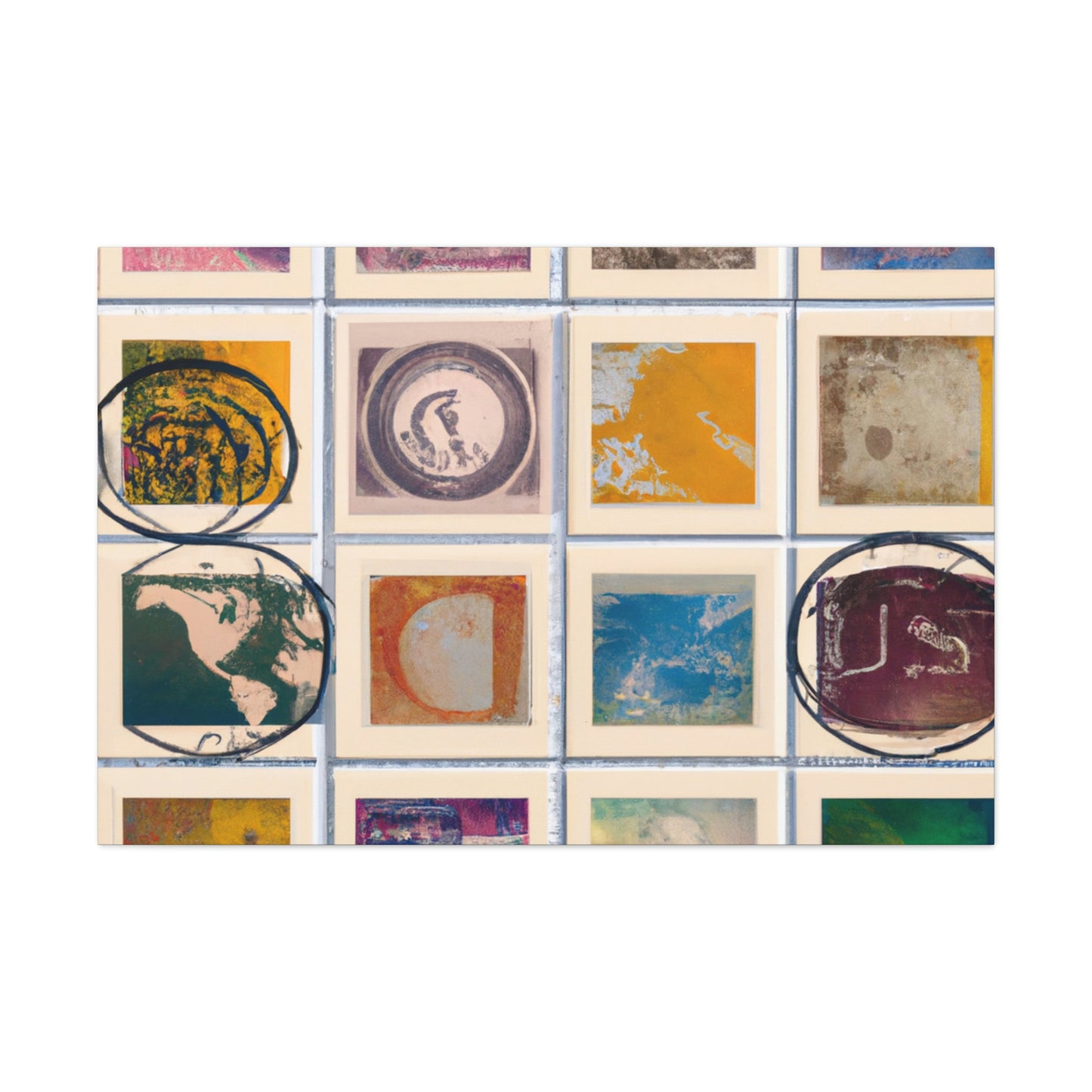 Globe-Trotting Postage Stamps - Postage Stamp Collector Canvas Wall Art