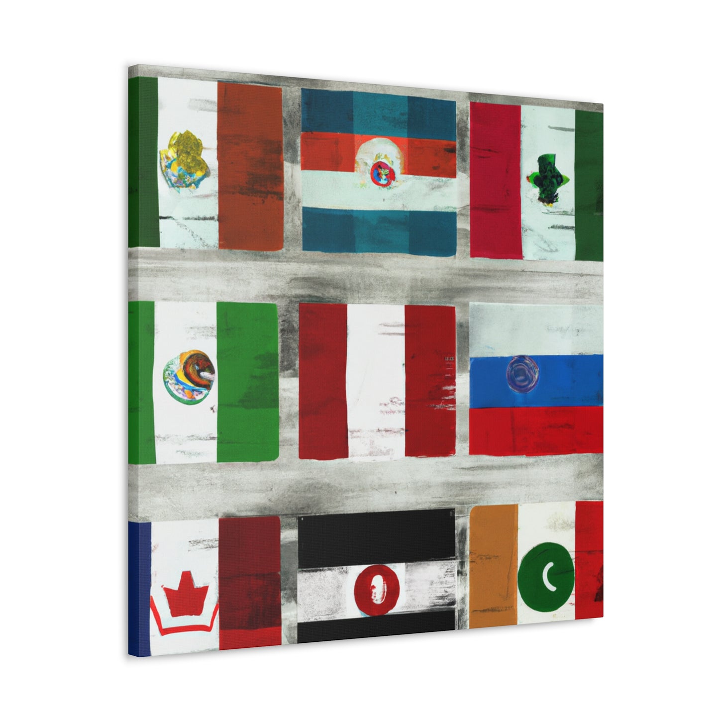 Joseph Addison Trumbull - Flags Of The World Canvas Wall Art