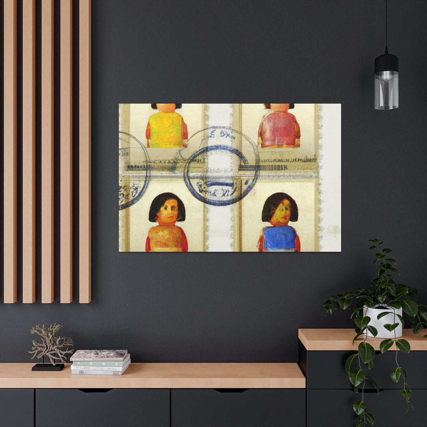 Globetrotting Postage Stamps - Postage Stamp Collector Canvas Wall Art