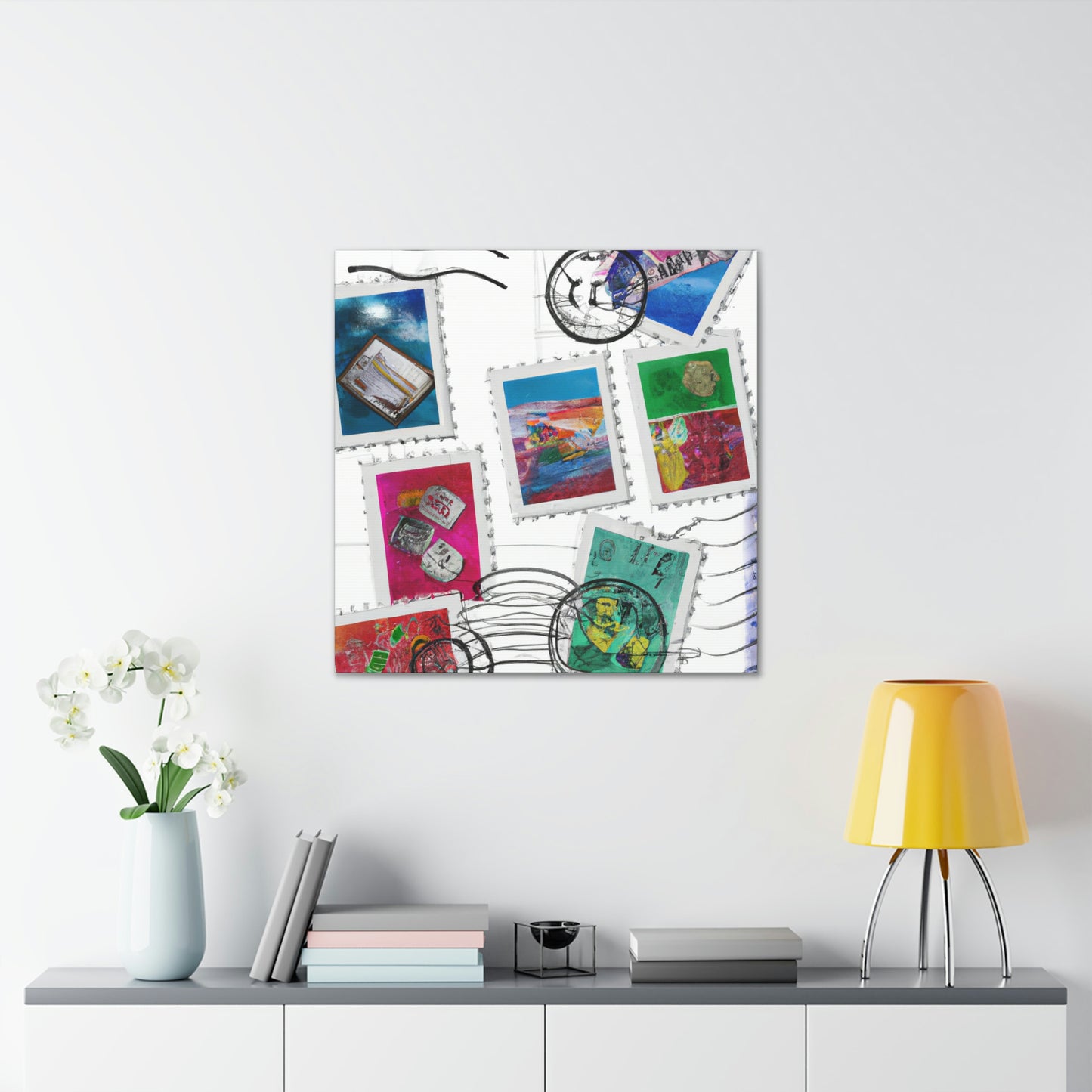 "Treasured Tributes: Celebrating Global History" - Postage Stamp Collector Canvas Wall Art
