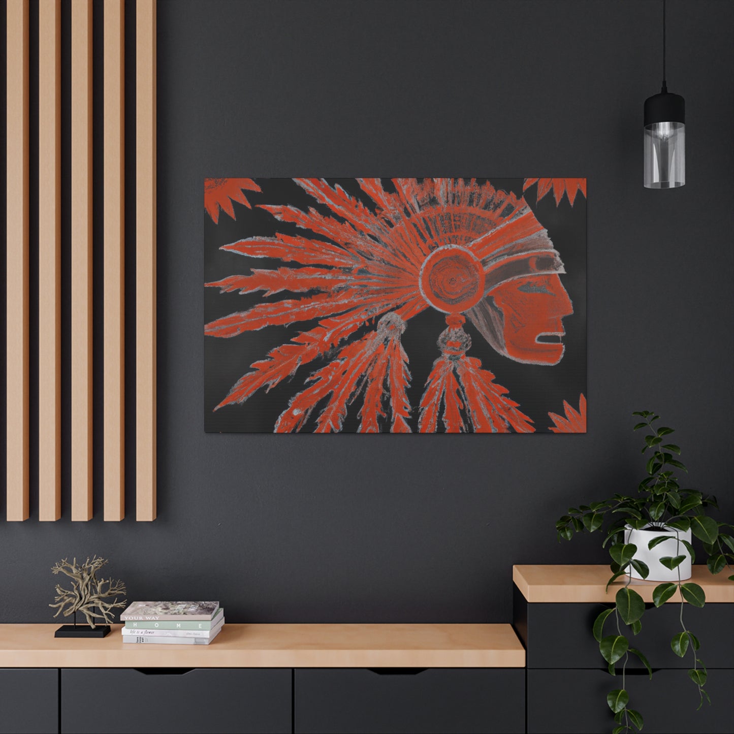 Running Elk - Native American Indian Canvas Wall Art