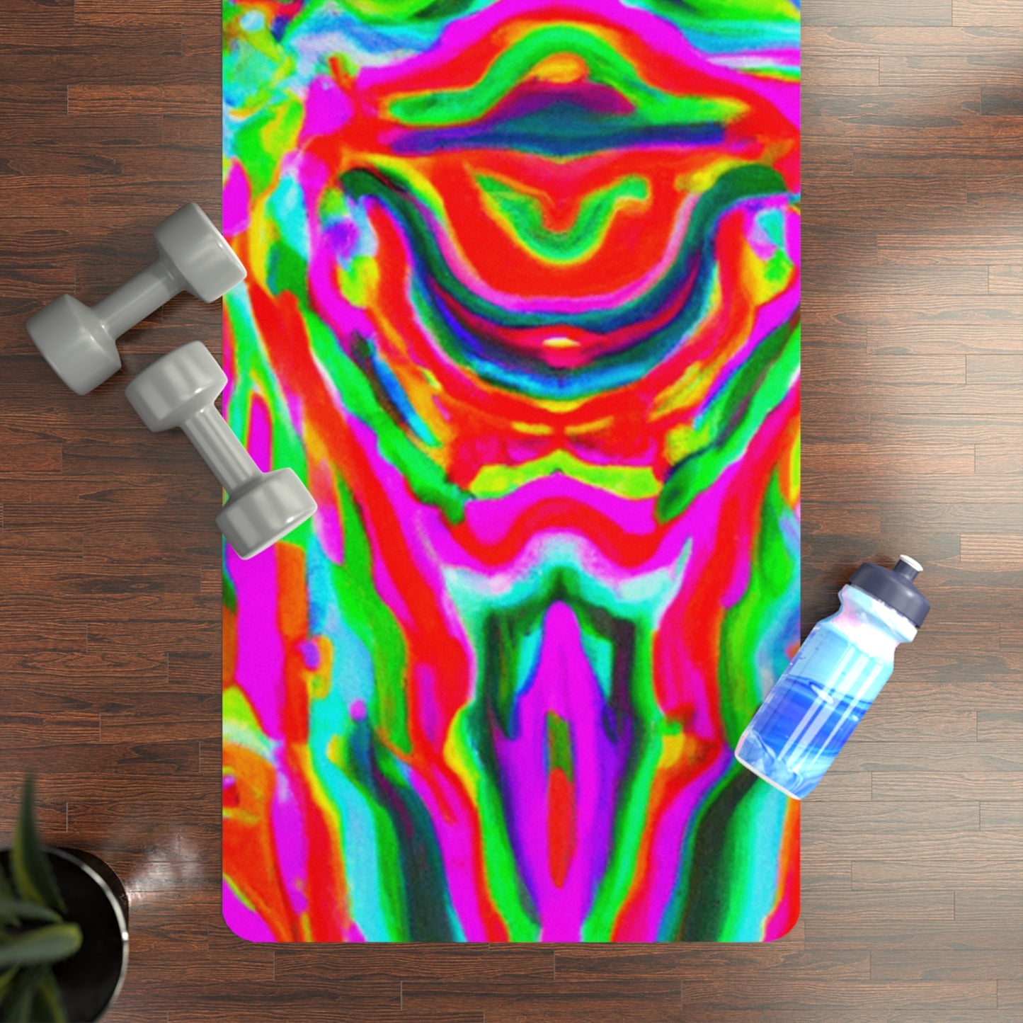 Augustine Ripple Johnson - Psychedelic Yoga Exercise Workout Mat - 24″ x 68"