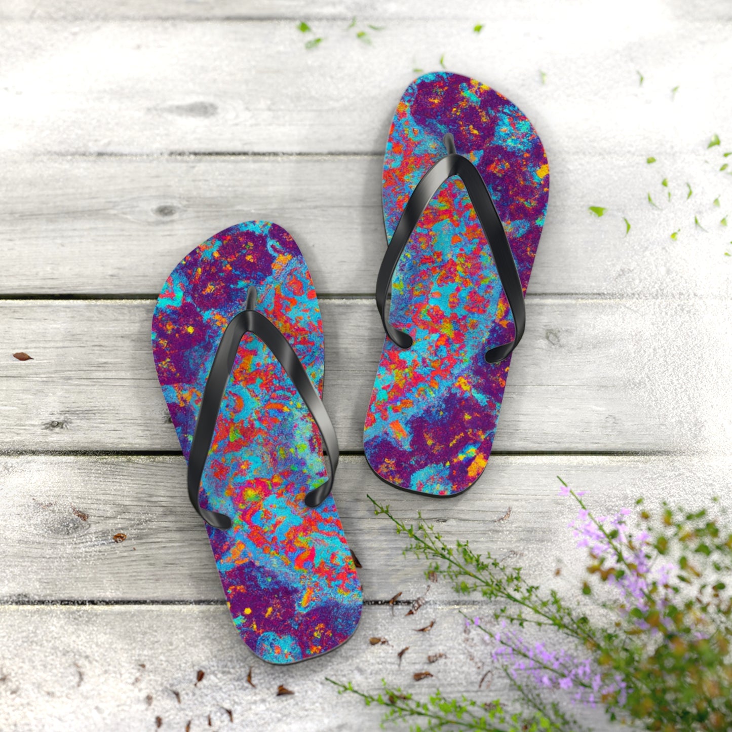 Abigail Cuthbert, Bootmaker - Psychedelic Trippy Flip Flop Beach Sandals