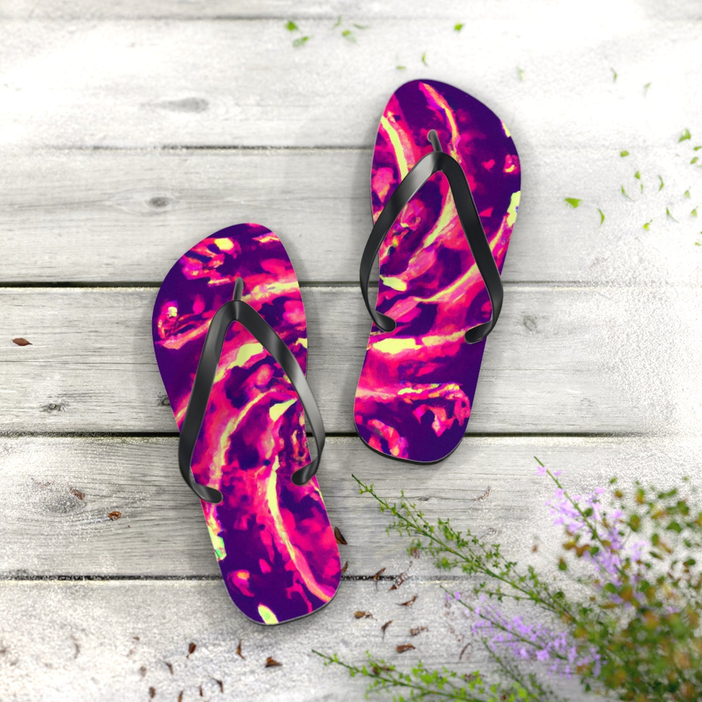 Vicente Broguesmith - Psychedelic Trippy Flip Flop Beach Sandals