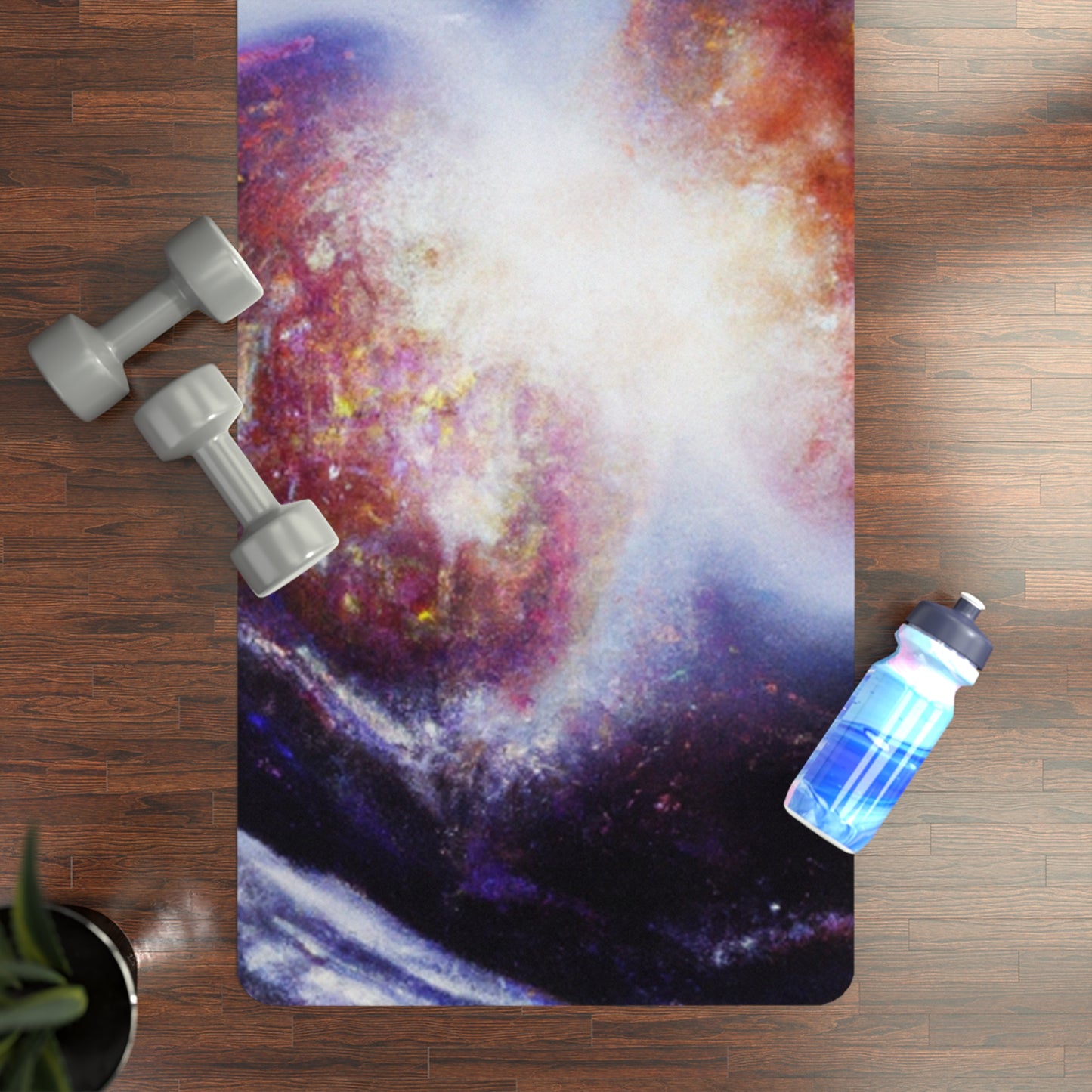 Radha Saffron - Astronomy Yoga Exercise Workout Mat - 24″ x 68"