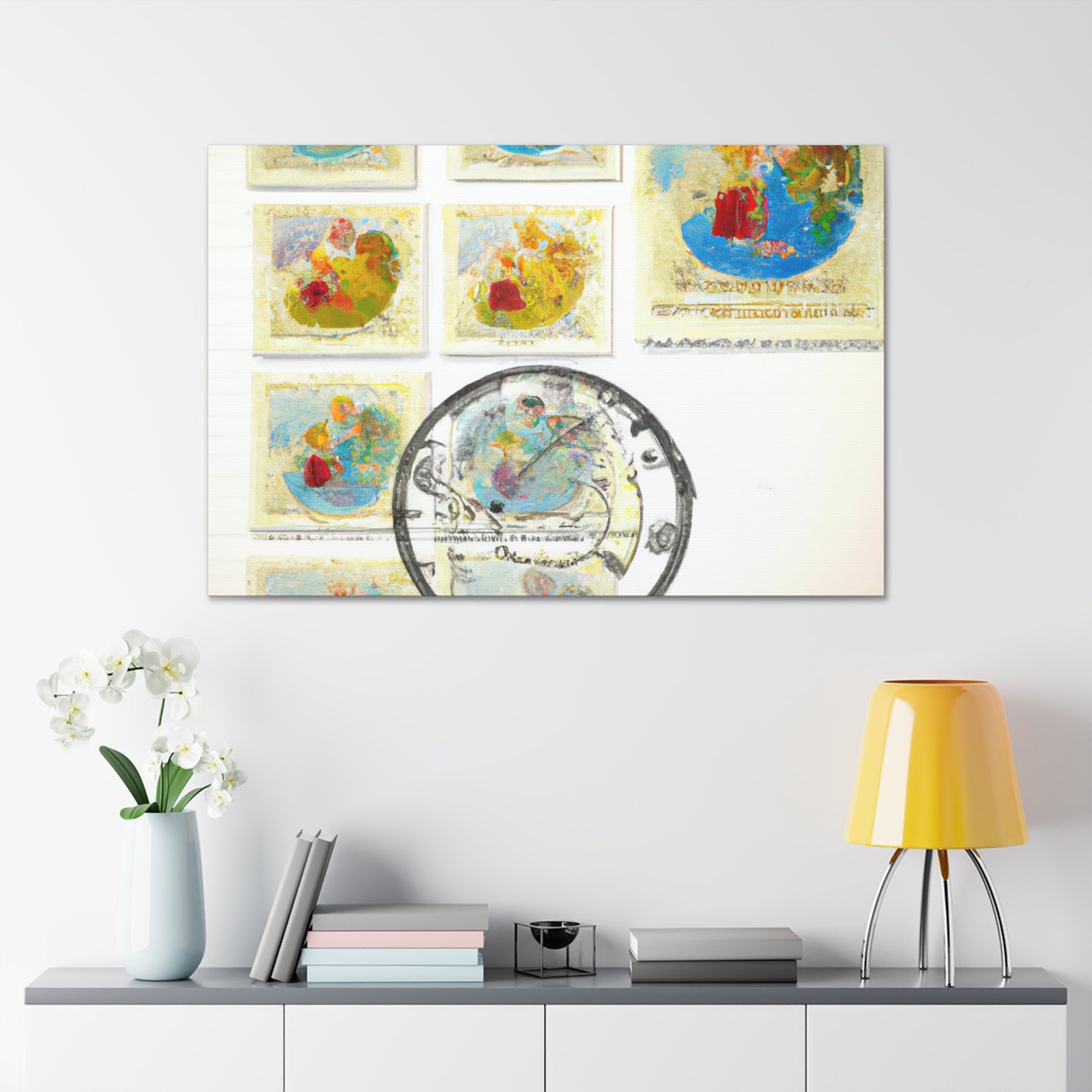 "World of Wonders" Stamps. - Postage Stamp Collector Canvas Wall Art