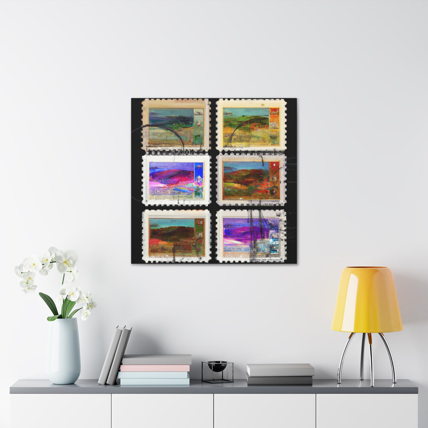 Global Heritage Stamps - Postage Stamp Collector Canvas Wall Art