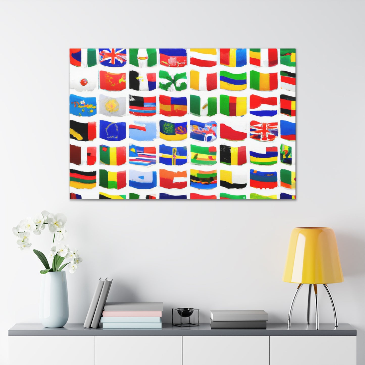 Ludwig Wiedemann - Flags Of The World Canvas Wall Art