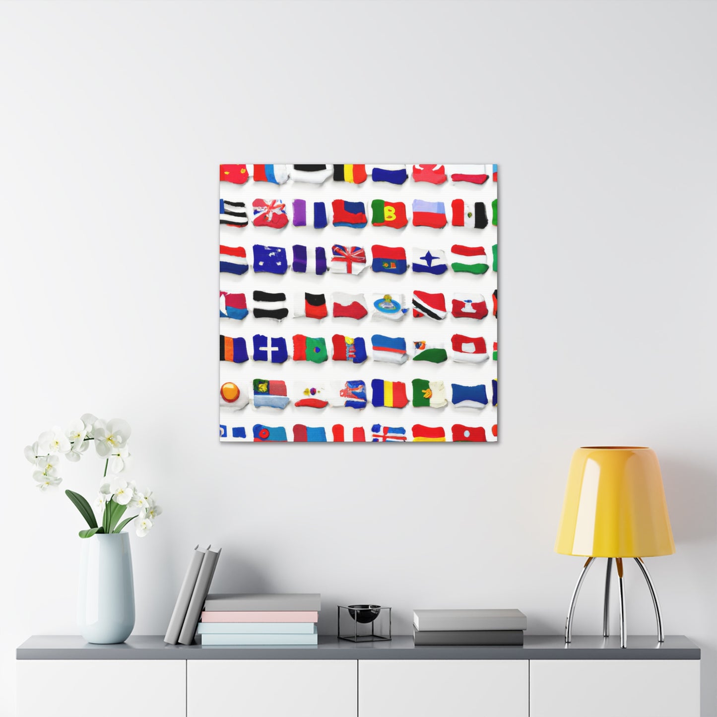 Annabella Haines (1818-1886) - Flags Of The World Canvas Wall Art