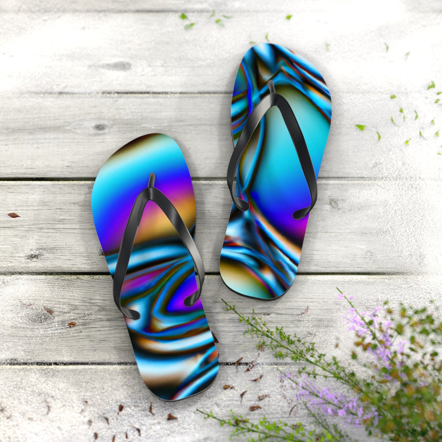 Henry Bootmakers - Psychedelic Trippy Flip Flop Beach Sandals