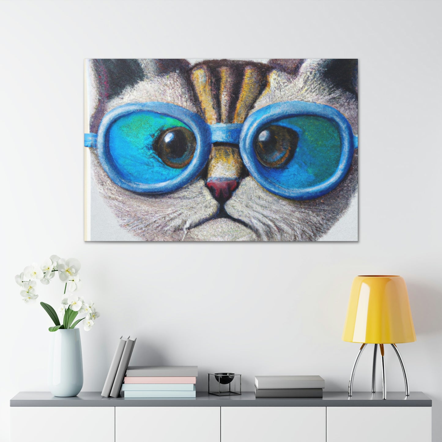 Crackle 'n Pop the Cat - Cat Lovers Canvas Wall Art