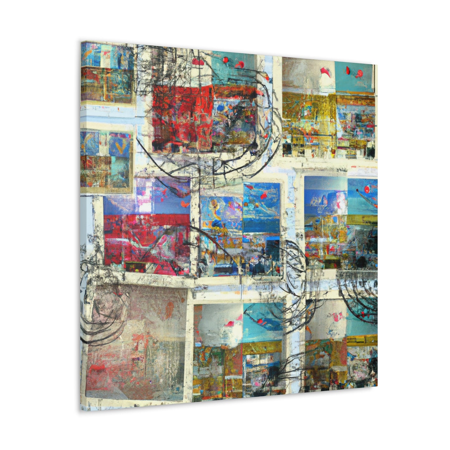 Global Greetings Stamps - Postage Stamp Collector Canvas Wall Art