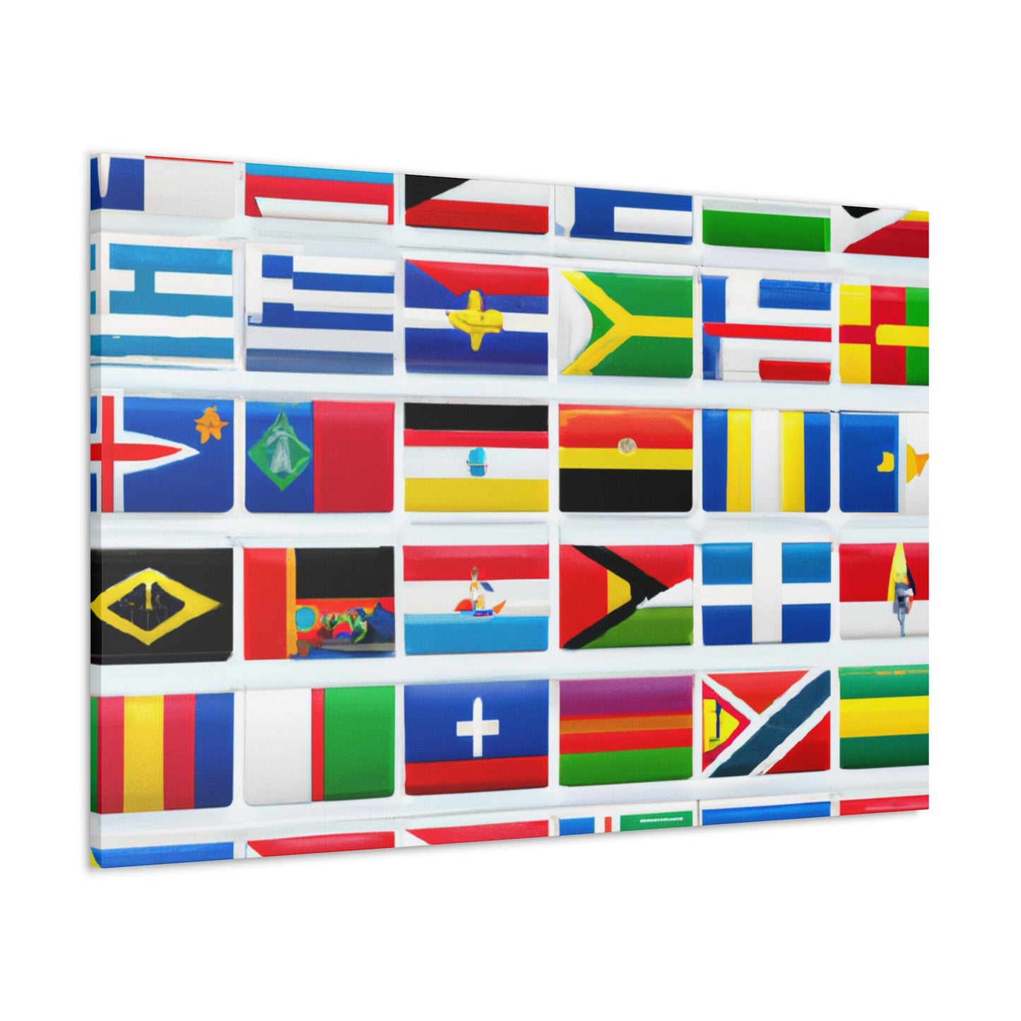 Isabelle Whitcombe - Flags Of The World Canvas Wall Art