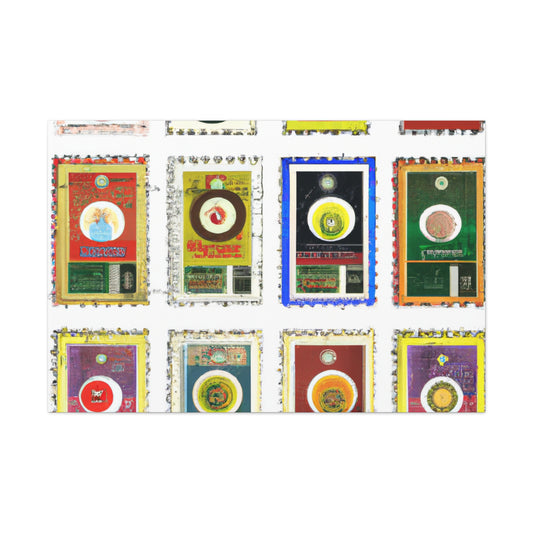 Global Stamp Collection. - Postage Stamp Collector Canvas Wall Art