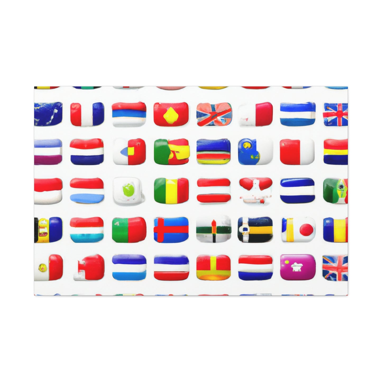 Jane Jonesson- Flagmaker - Flags Of The World Canvas Wall Art