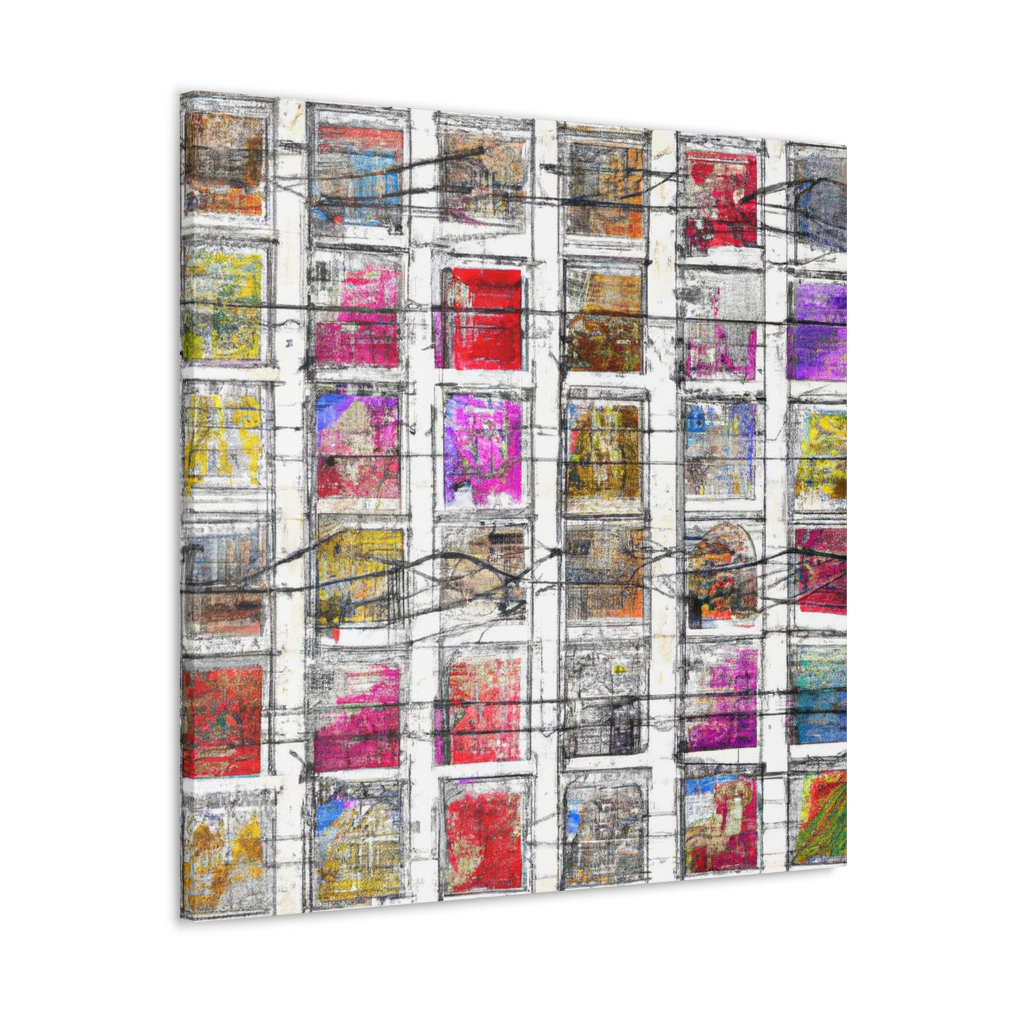 "Landmarks of the World" - Postage Stamp Collector Canvas Wall Art