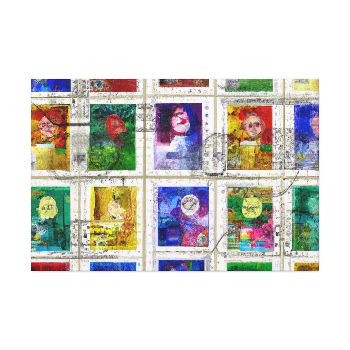 Global Heritage Stamps - Postage Stamp Collector Canvas Wall Art