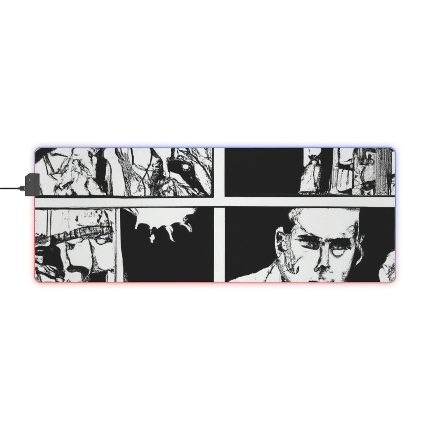 George the Greaser - Comic Book Collector LED Light Up Gaming Mouse Pad