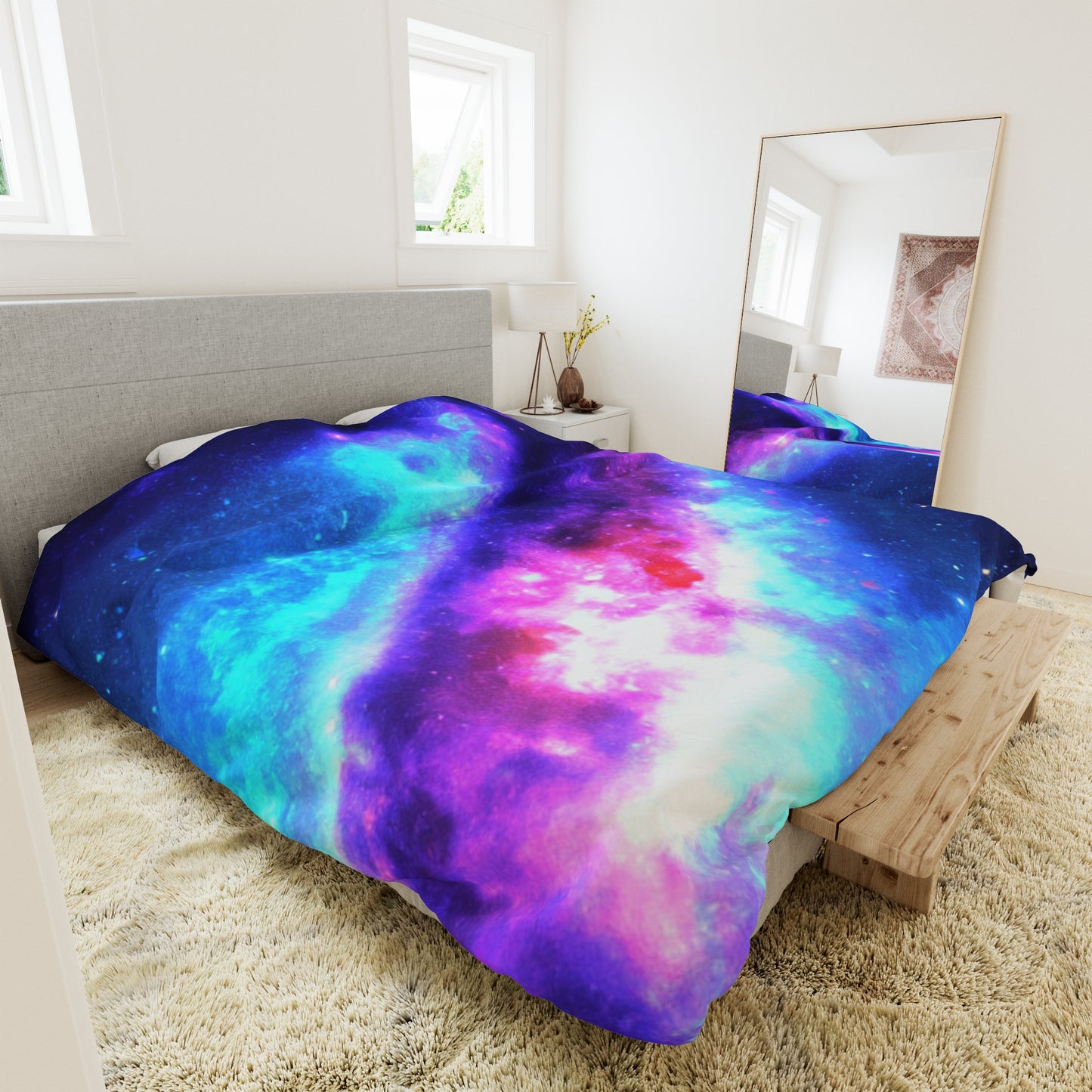 Serena's Dream of Space Exploration - Astronomy Duvet Bed Cover