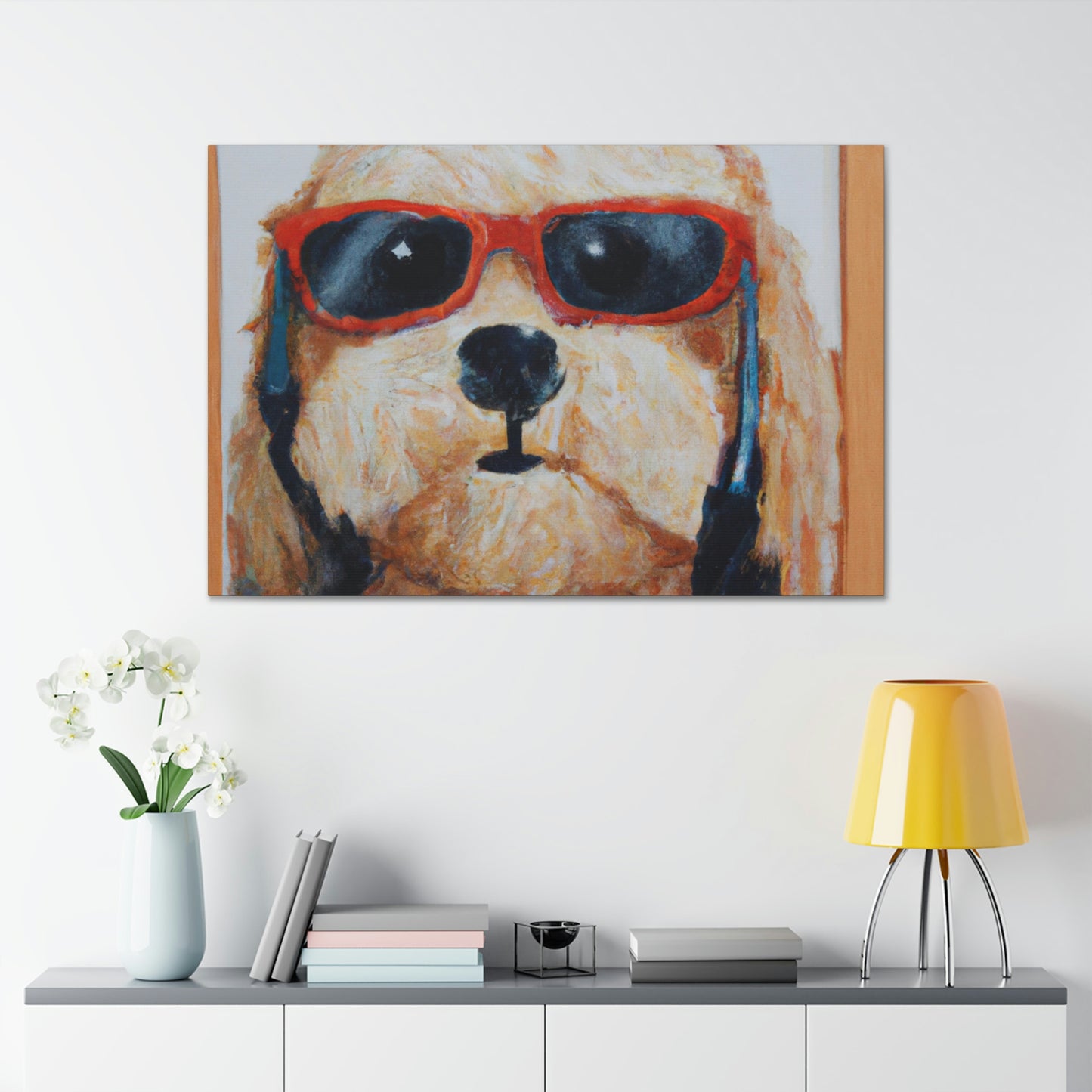 Fifi the French Poodle - Dog Lovers Canvas Wall Art